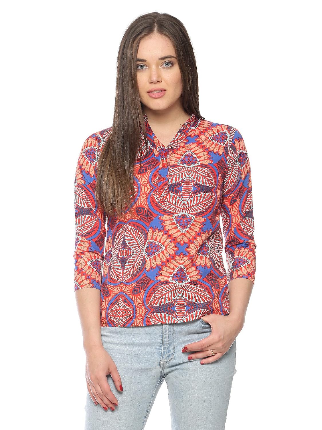 vvoguish red digital print top