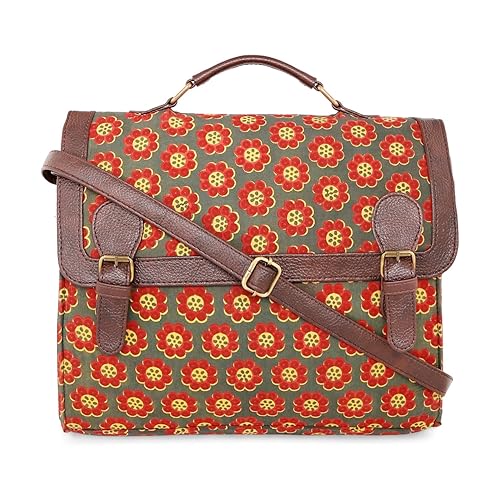 Vivinkaa Ethnic Printed Rust color Satchel bag