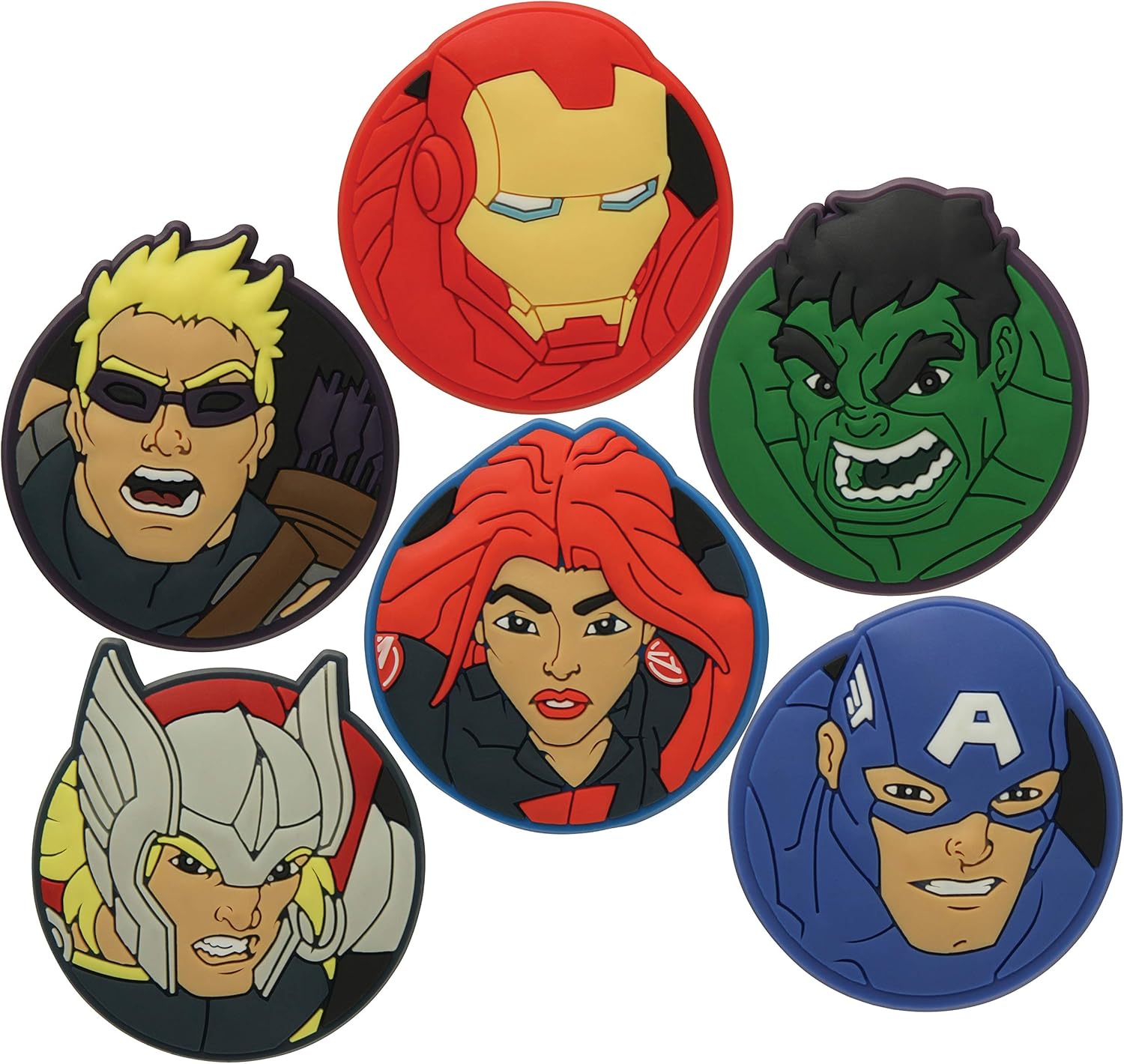 Crocs Marvel's Avengers Heroes 6pack Jibbitz Shoe Charm Amazon.in