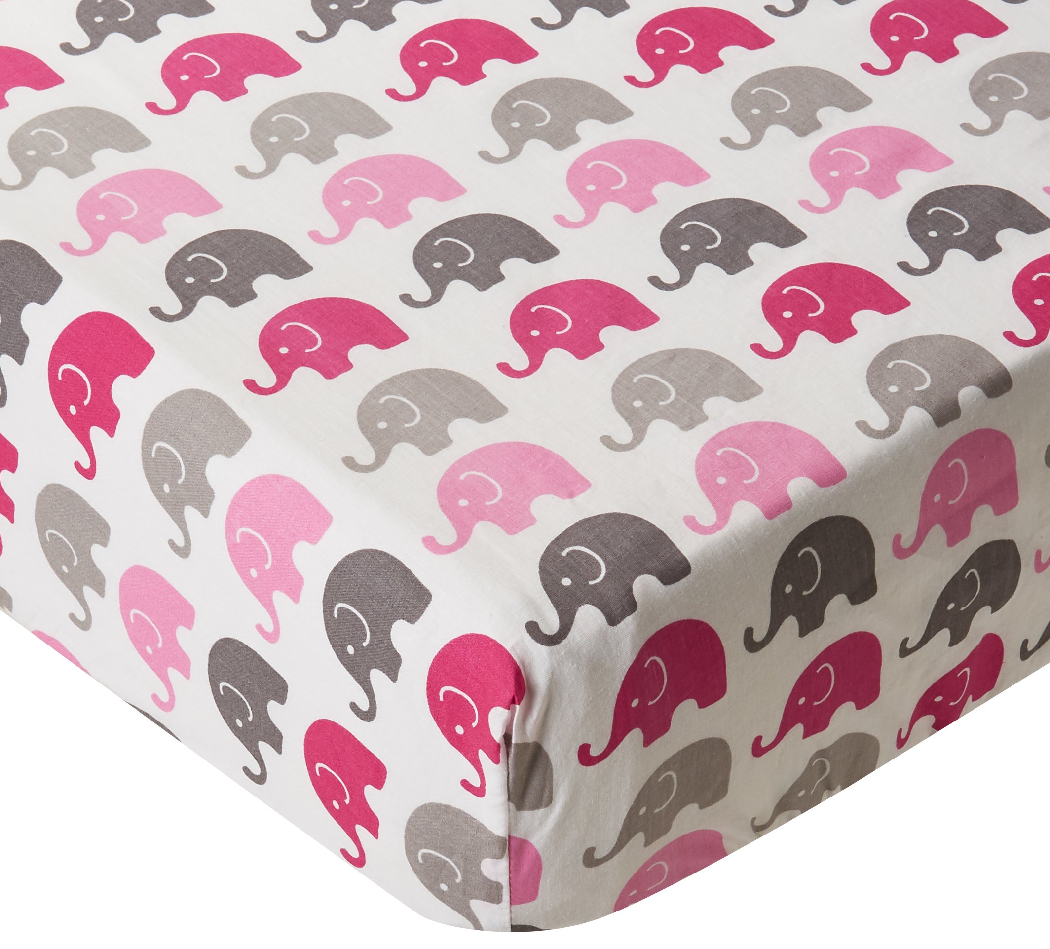 Elephants Pink/Grey Hamper Baby