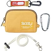 Rough Enough Coin Purse Small Wallet Credit Card Holder for Women with Zipper Keychain Lanyard Yellow Canvas