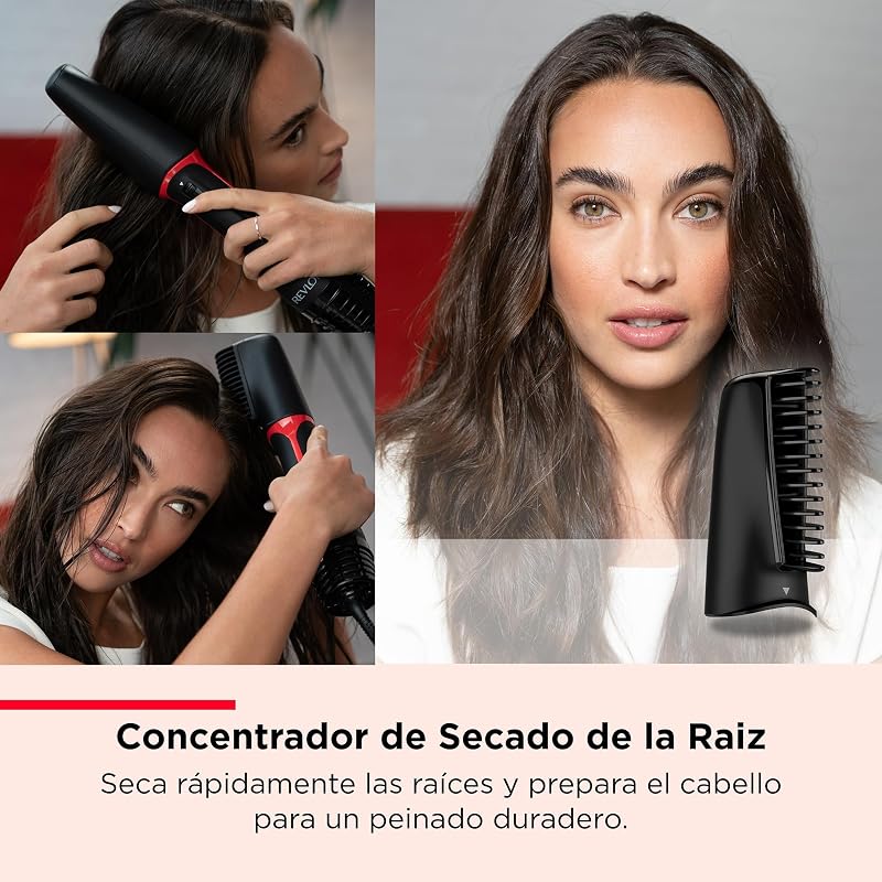 Revlon multi styler de secagem única em uma etapa - secador de ferramentas 3 em 1, cabeça removível, secador, modelador e modelador de cachos, rvdr5333