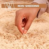 Aspire Homeware Beige Fluffy Rug 200x290 cm Large Shaggy Plush Carpet view 5