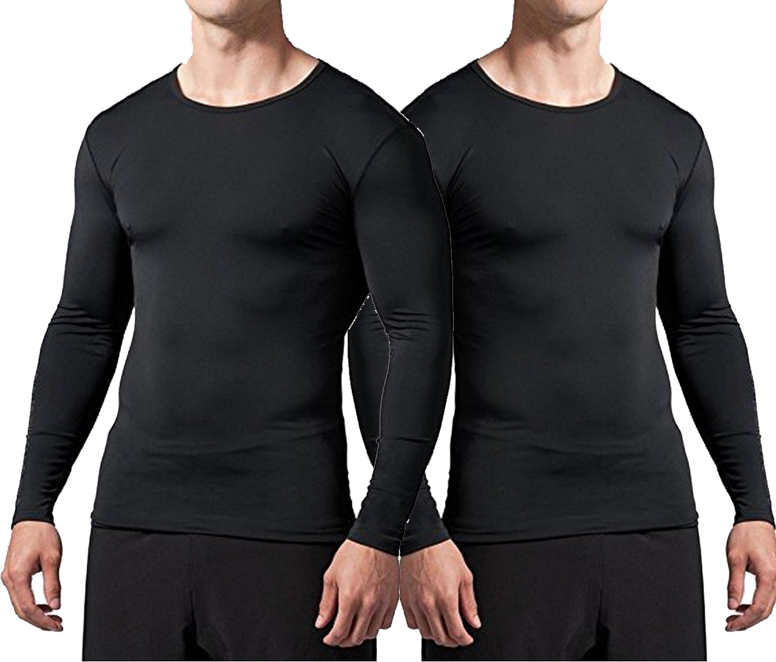 Bloomun Full Sleeve Compression/Inner Tops - Black Pack of 2