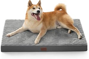 Bedsure Dog Beds Large Sized Dog- Orthopedic Pet Beds for Crate with Removable Machine Washable Cover, NOT Waterproof Egg Crate Foam Puppy Pad, Suitable for Pet Up to 50 lbs, 35"x22"