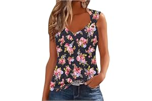 DDAPJ PYJU Tank Top for Women 2024 Dressy Casual Summer V Neck Sleeveless Camisole Ring Straps Loose Fit Workout Basic Shirts