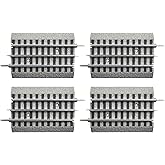Lionel FasTrack 4.5-Inch Straight O Gauge 4-Piece Track Pack | 3-Rail FasTrack Expansion Track, For Model Train Layouts &amp; Railroad Sets, Age 14+
