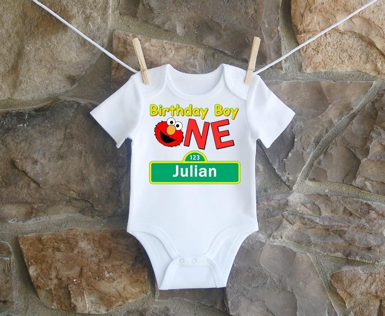 elmo 1st birthday shirt