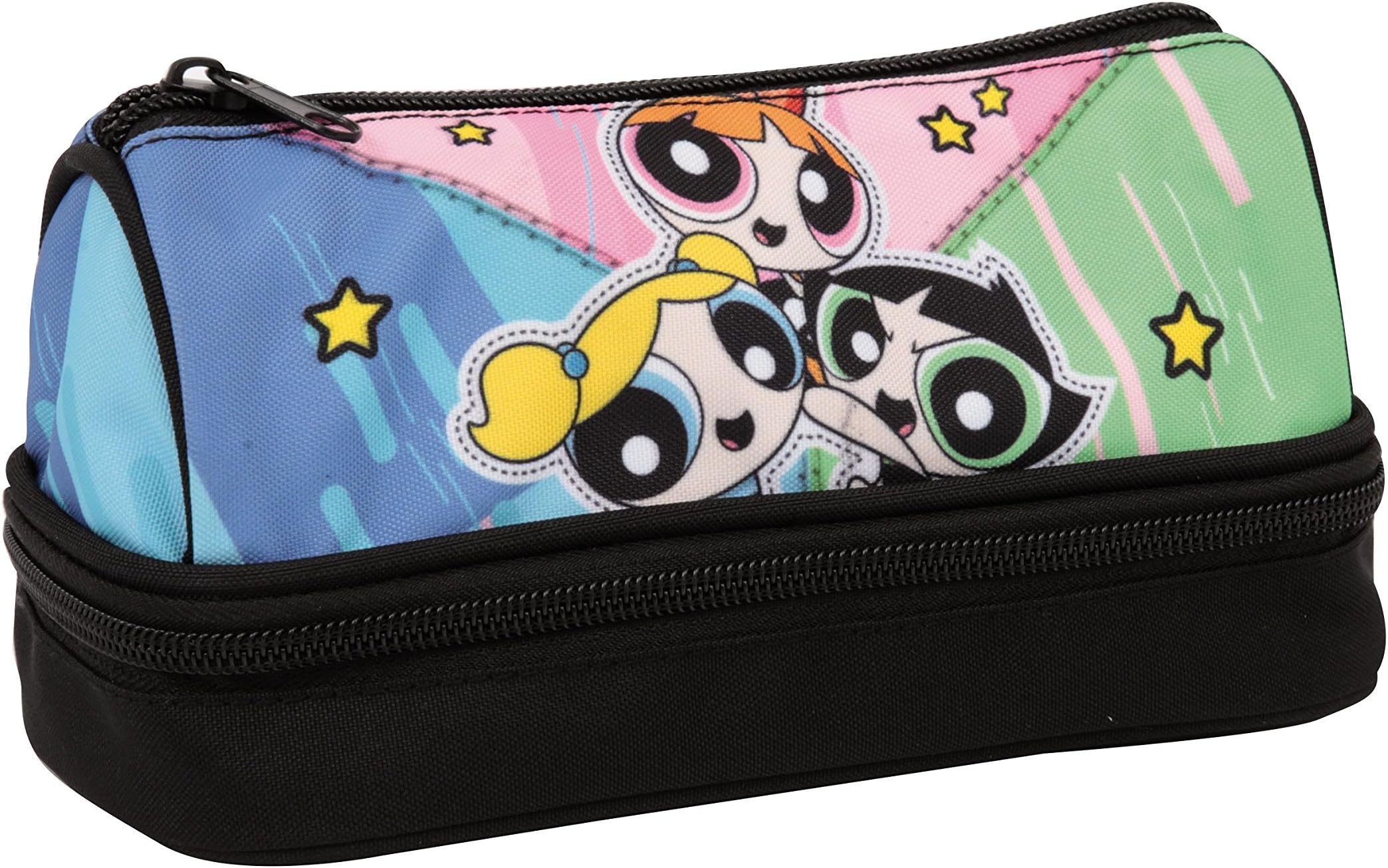 Auguri Preziosi Preziosi - Power Puff Girls Bustina 2 Scomparti, Collezione 2017/18 Pencil Cases, Black (Nero)