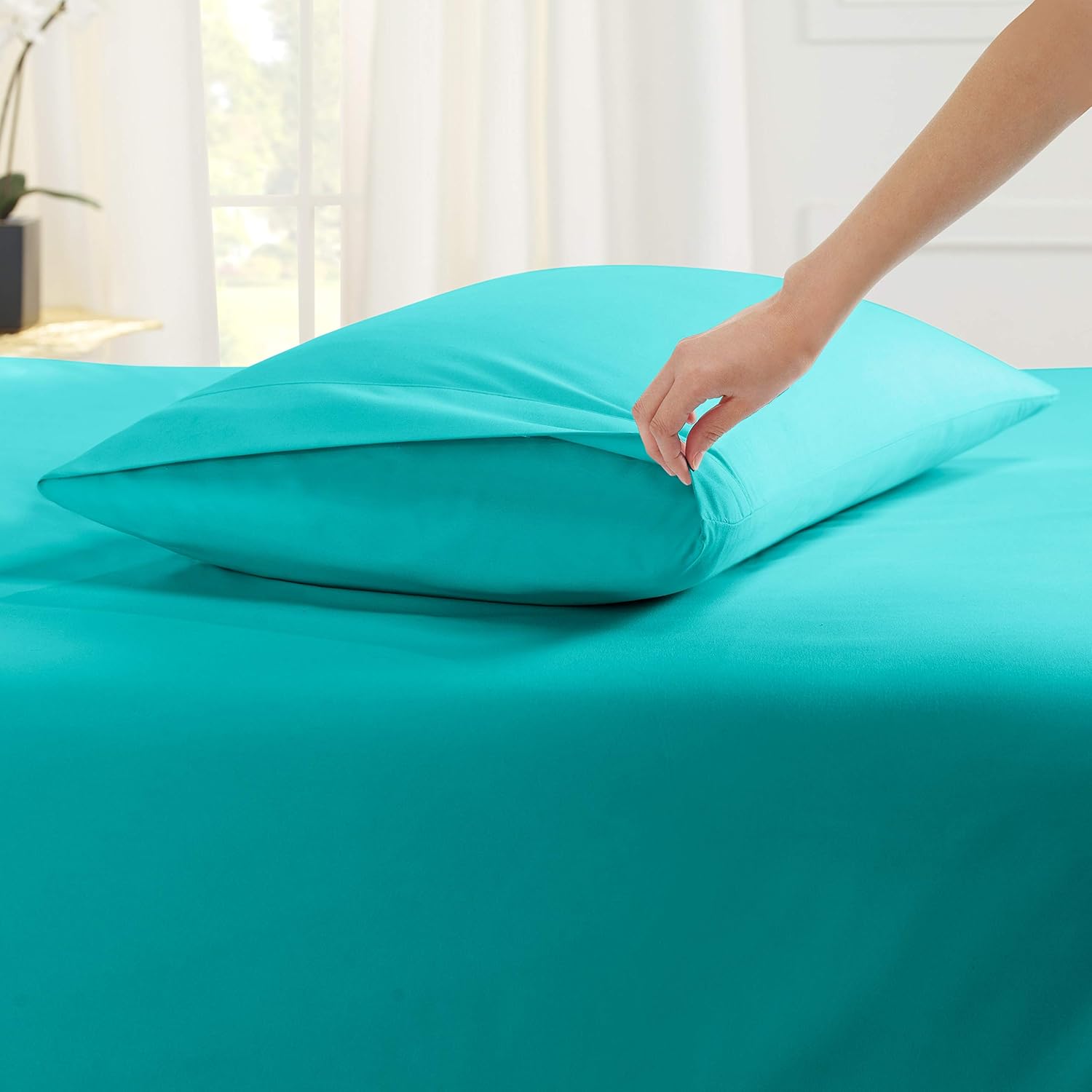 6 Piece Queen Sheets - Bed Sheets Queen Size – Bed Sheet Set Queen Size - 6 PC Sheets - Deep Pocket Queen Sheets Microfiber Queen Bedding Sets Hypoallergenic Sheets - Queen - Teal Blue: Home & Kitchen