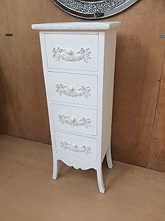 Melody Maison White 4 Drawer Chest Rose Range Amazon Co Uk