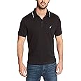 Nautica Men's Classic Fit Short Sleeve Dual Tipped Collar Polo Shirt