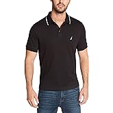Nautica Men's Classic Fit Short Sleeve Dual Tipped Collar Polo Shirt