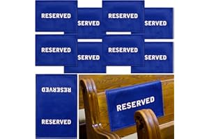 Tudomro Reserved Signs for Pews Chairs Flannel Reserved Pew Cloths Seating Signs Placeholder for Church Wedding Seats Decorat