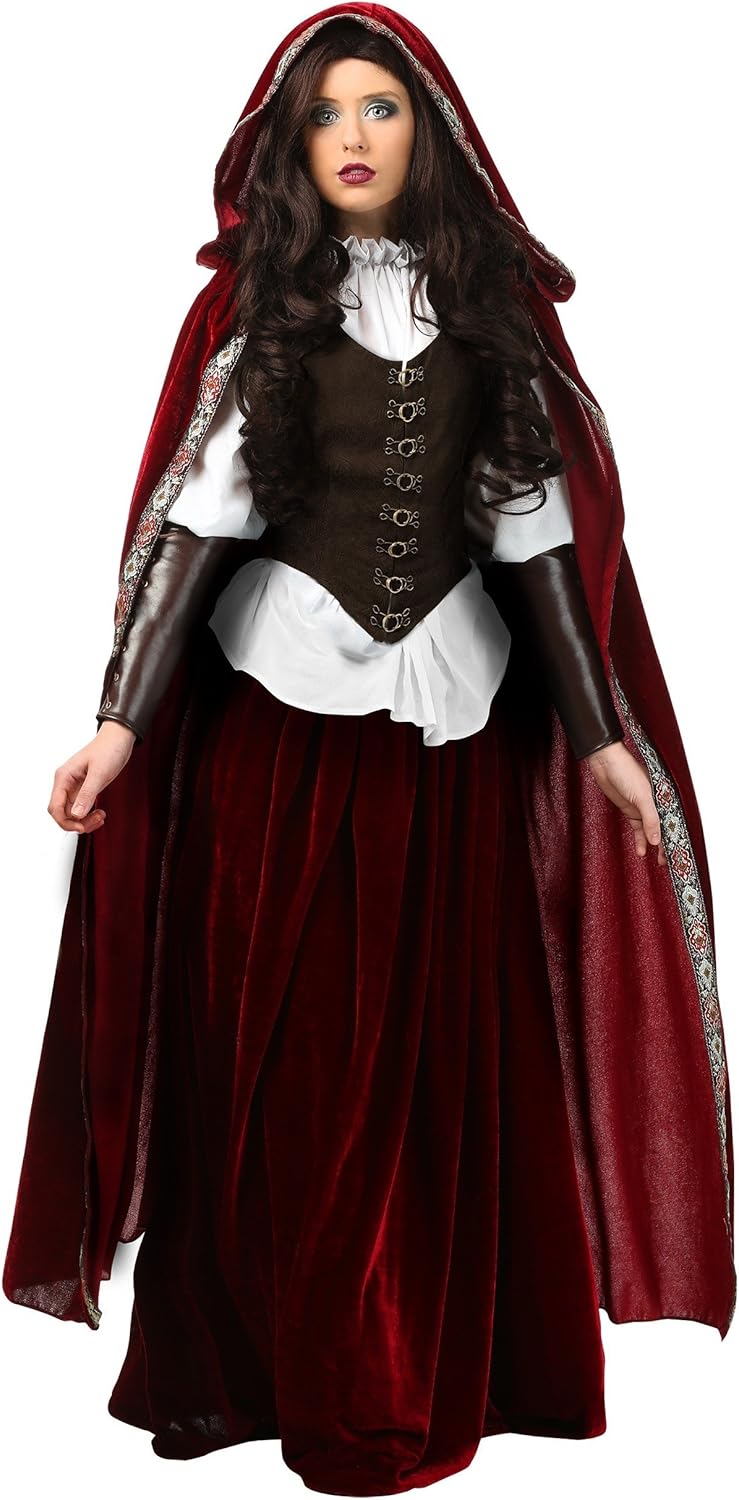Plus Size Red Riding Hood Costume for Women Deluxe Little Red Riding Hood