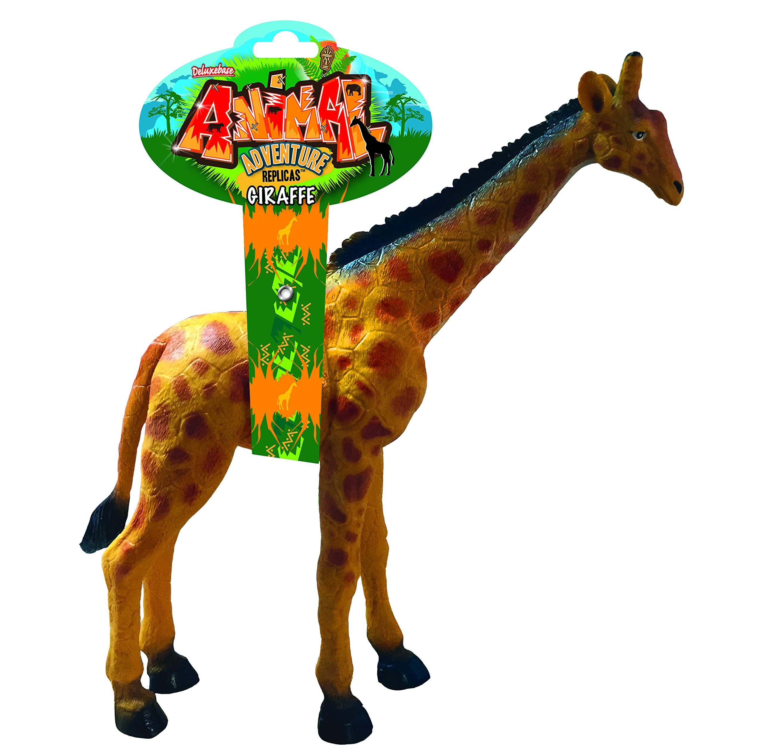 Deluxebase Animal Adventure Replica - Giraffe from Giraffe Toy Replica Figure. Large sized animal figures that are ideal safari animal toys for kids