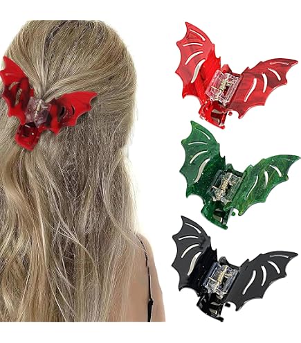 Kreepsville 666 Pinces à Cheveux Chauve-Souris Gothique - Lot De 4