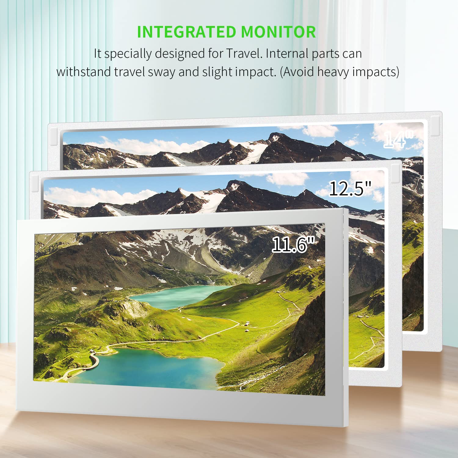 G-STORY 14‘’ Portable Monitor for Xbox Series S 4K Portable Gaming Monitor IPS Screen for Xbox Series S（not Included） with Two HDMI, HDR, Freesync Game Mode Travel Monitor (14inch&4K)