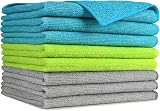 AIDEA Microfiber Cleaning Cloths Pack of 8 30 x 40 cm Lint Free Streak Free
