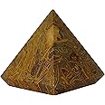JAISALMER Yellow Stone Handmade Stone Jaisalmer Habur Stone Pyramid (9 cm x 9 cm x 9 cm, 125?112 Million Years Old Fossil,