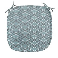 Ambesonne Turquoise Chair Seating Cushion, Oriental