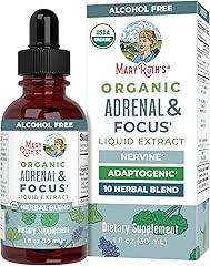 MARYRUTH'S Organics - USDA Organic Brain Nootropic Supplement for Adults with Ginkgo Biloba & Astragalus | Focus & Adrenal Su