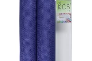 KCS 2 pc of 15" x 18"(38cmx45cm) Counted Cross Stitch Cotton Aida Cloth Needlework Fabric Box (Royal Blue, 11CT)