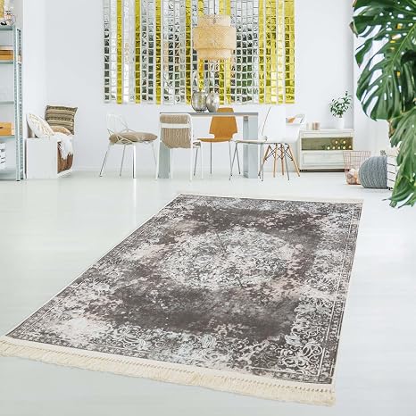 Carpet City Druck Teppich Flachflor Polyester Waschbar Klassisch
