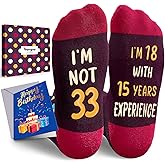 HAPPYPOP Birthday Gifts for Men Women - 30 31 32 33 34 35 36 37 38 39 40 Year Old Socks