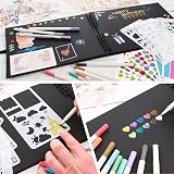 Bstorify Large Scrapbook Photo Album 80 Pages 28x20 cm with 174 Scrap Supplies view 7