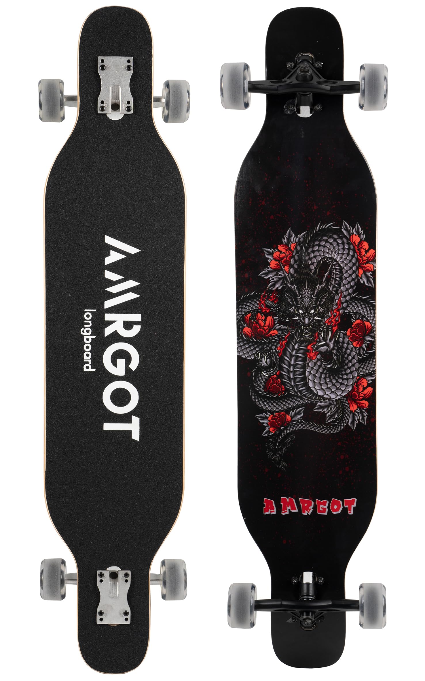 Amrgot 42 inches Complete Longborads Drop Through Deck Concave Cruise Professional Longboards