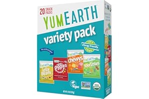 YumEarth Organic Variety Box - Jelly Beans, Giggles, Chewys, Sour Littles - Allergy Friendly (Top 9 Free), No Artificial Dyes, Non GMO, Gluten Free, Vegan -Individually Wrapped (Pack of 20)