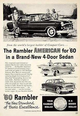 Amazon Com 1959 Ad 1960 Rambler American 4 Door Sedan Classic Car