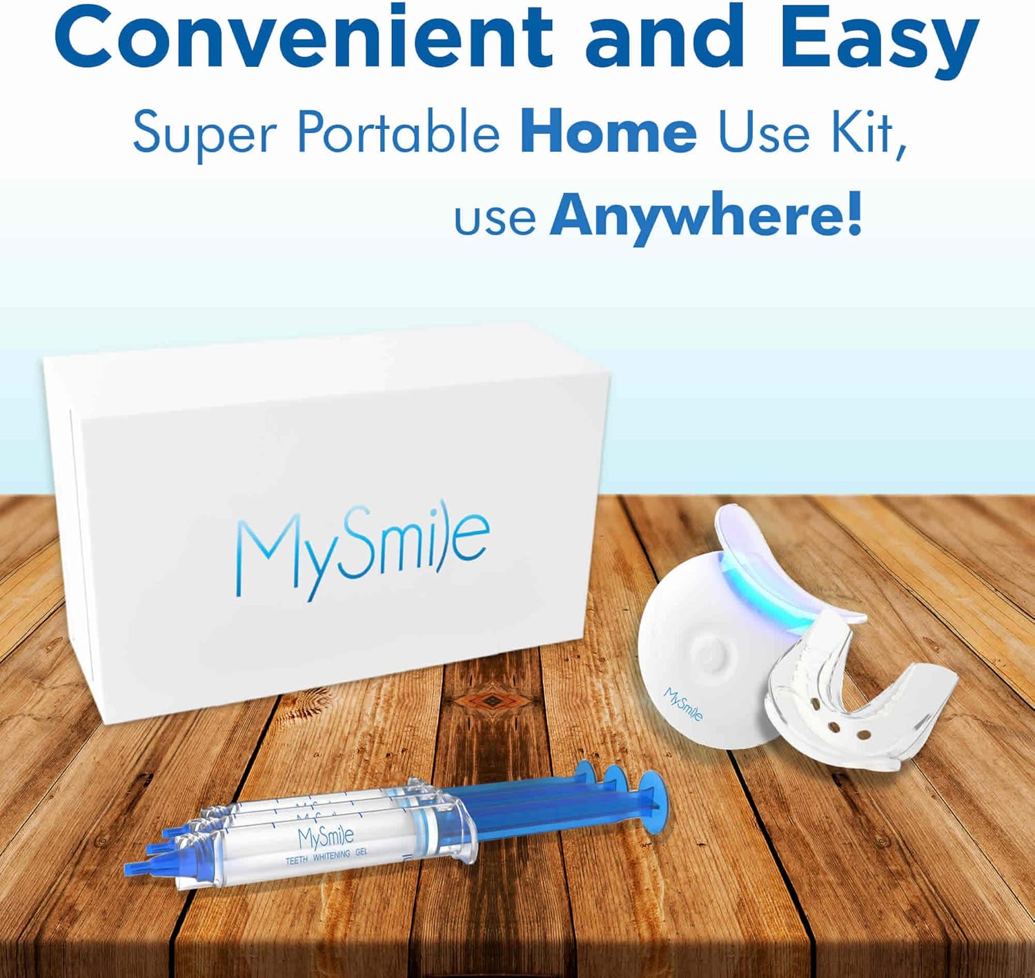 MySmile Teeth Whitening Kit with LED Light, 3 Non-Sensitive Teeth Whitening Gel and Tray, Deluxe 10 Min Fast-Result Carbamide Peroxide Teeth Whitener, help Remove Teeth Stain from coffee, drinks, food: Health & Personal Care
