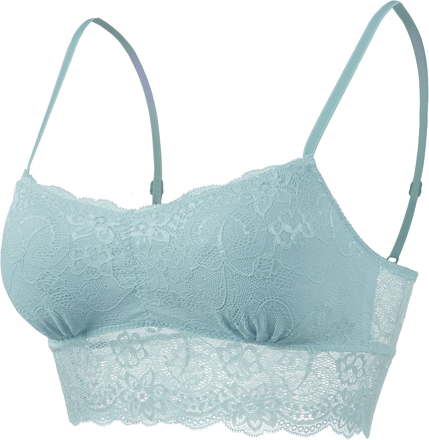 DOUBLDO Womens Padded Lace BraletteLDusty_Blue Amazon.ca Clothing