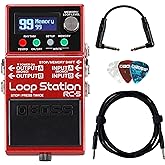 Boss RC-5 Loop Station | Bundle with Gearlux Instrument Cable, Patch Cable, and Picks