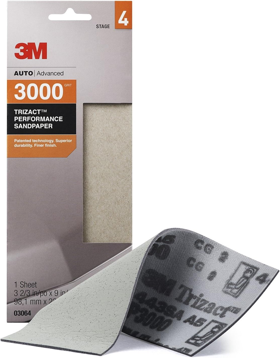 3M Trizact Performance Sandpaper, 03056, 5000, 3 2/3 in x 9 in: Garden & Outdoor