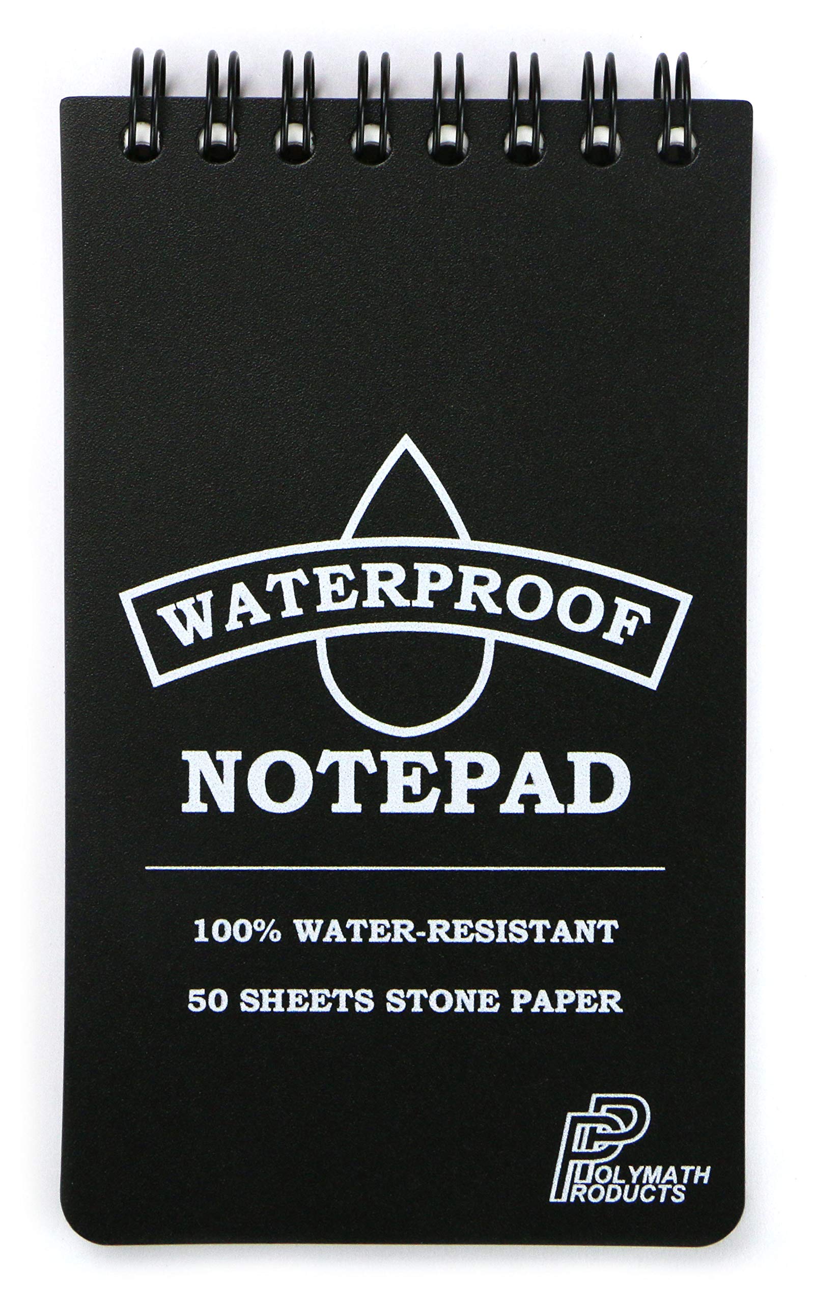 Waterproof Notepad – 100% Water-Resistant Stone Paper Notebook. Handy Pocket/Palm Size (3 x 5 inches).