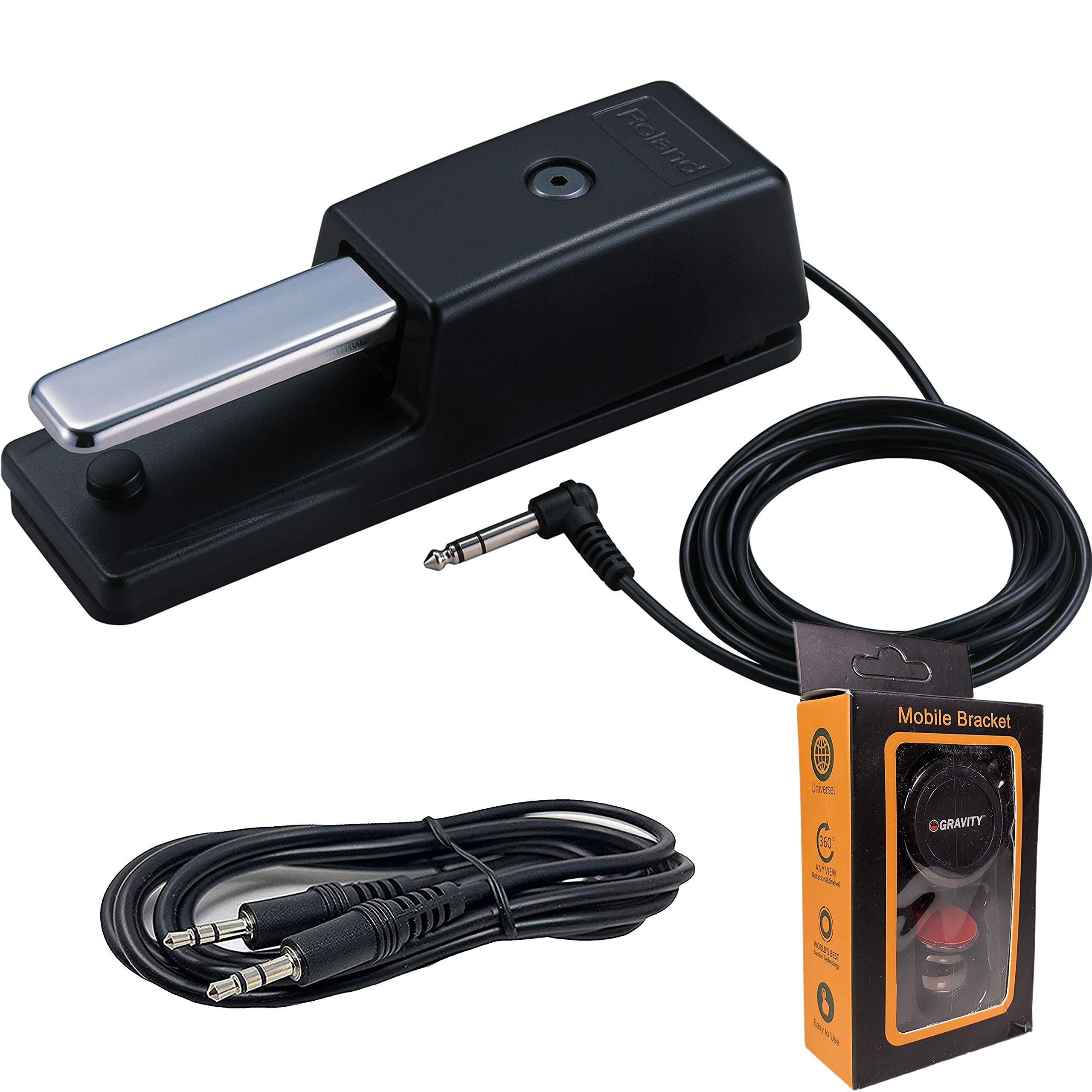 Roland DP-10 Real-Feel Piano-Style Sustain Pedal with Half-Damper Control and Non-Slip Rubber Plate 