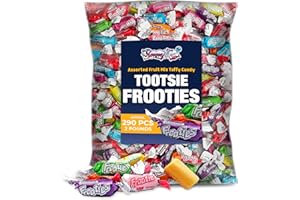 Tootie Fruities Taffy Candy 2 LB (10 Assorted Mix Flavors) - Bulk Candy, Individually Wrapped, Fruit Chews, Peanut and Gluten Free, Individually Wrapped Candy, Bulk Candy Bag by YummyLand 32 oz (290 pieces)