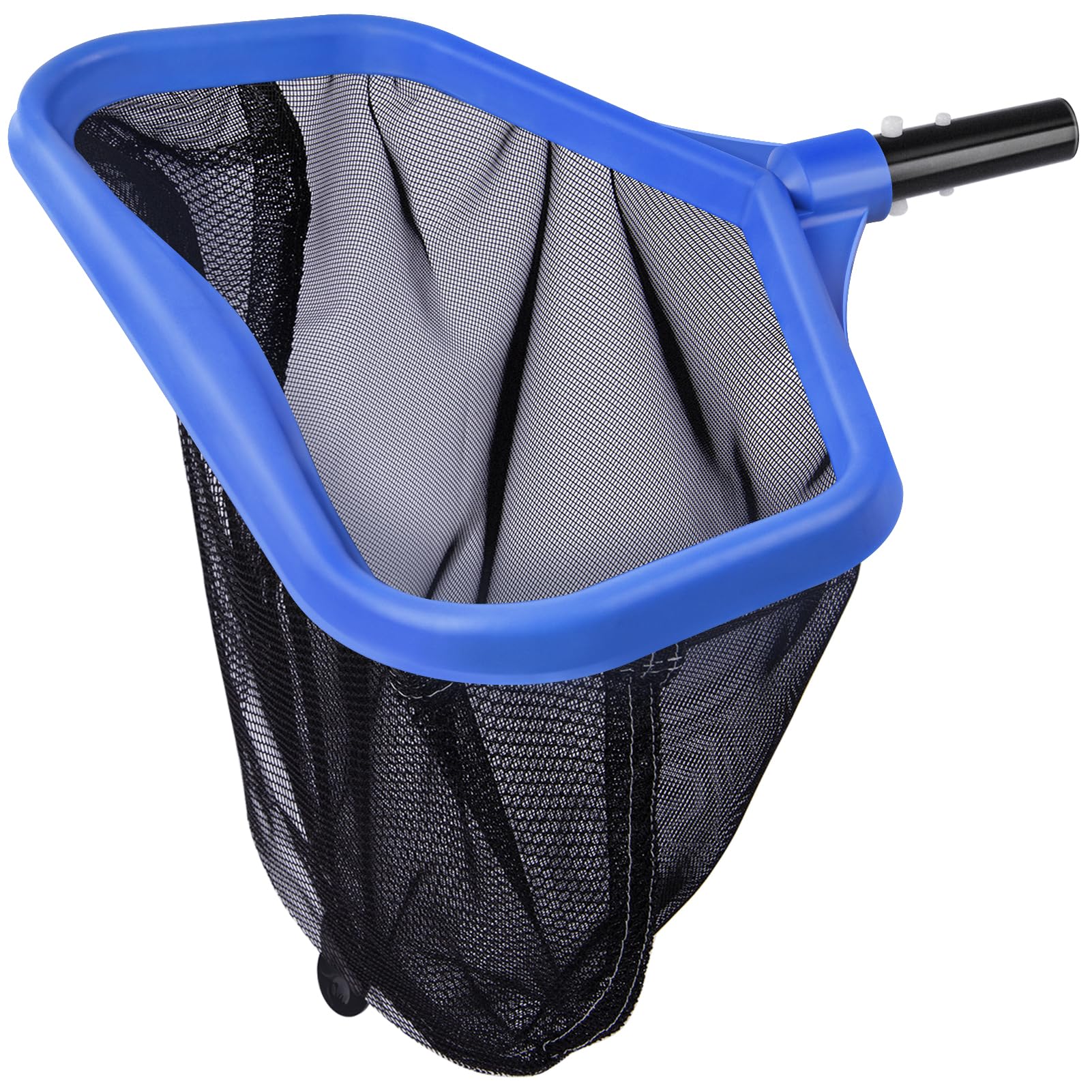 WELDUN Pool Net, Pool Skimmer Net with Double-Layer Deep Bag, Swimming Pool Leaf Skimmer Rake Net with Fine Mesh, Blue (No Pole)