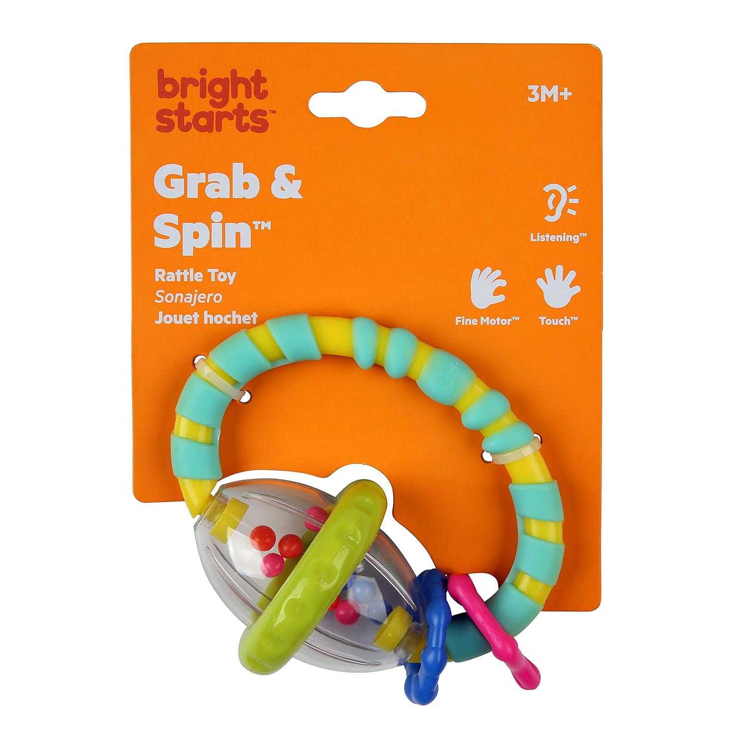 Bright Starts Grab and Spin Rattle : Baby Rattles : Baby
