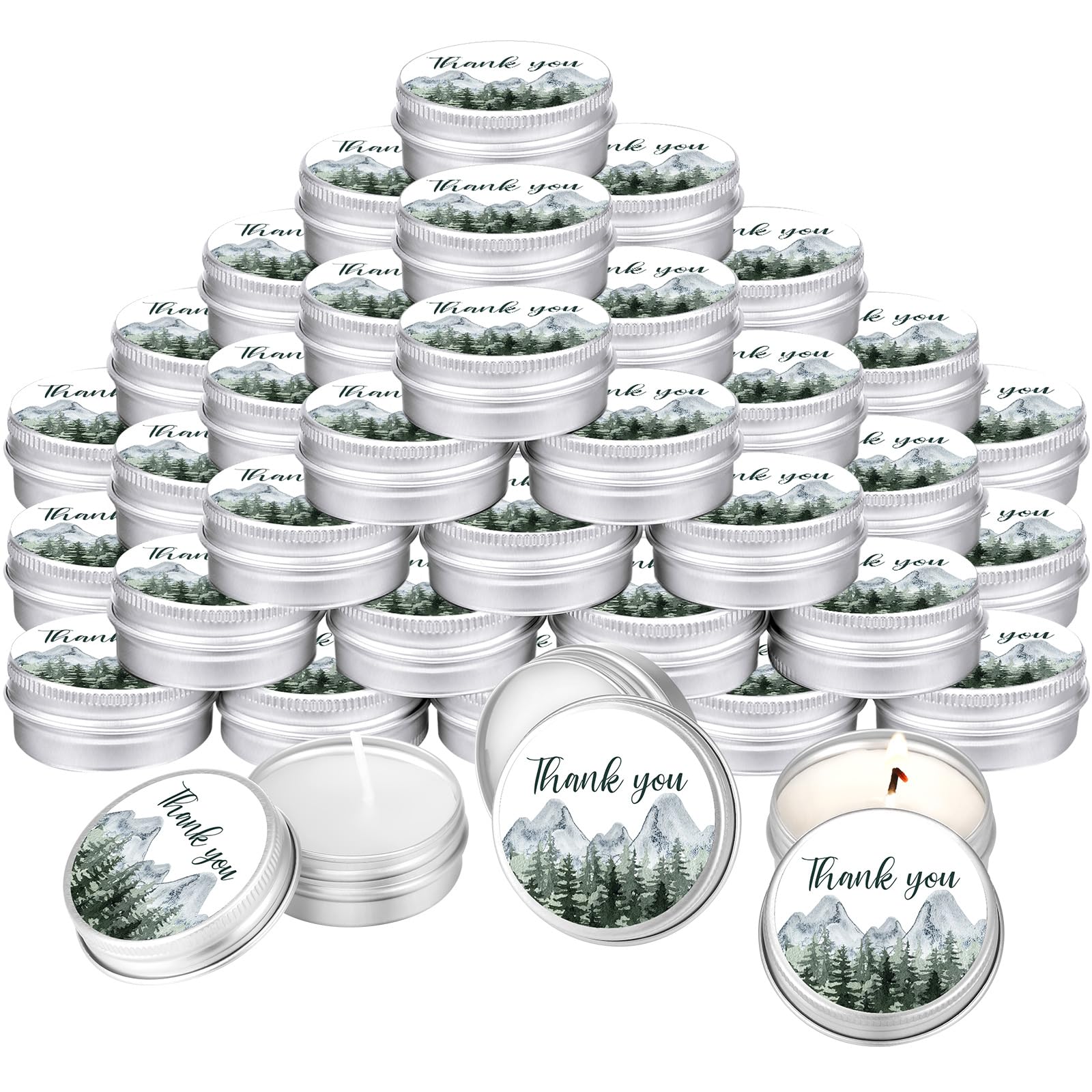 MTLEE 50 Pcs Wedding Candles Gift Wedding Favors for Guests 1 Oz ...