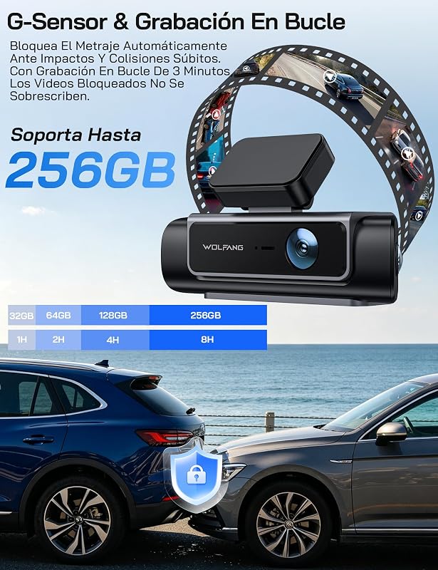 4K Dashcam, 610° 4 Canales Cámara de Coche con 5,8 GHz WiFi & App, 4K+1080P×3 Cámara para Coche con 3.39" IPS, Visión Nocturna, Grabación en Bucle, Sensor G, WDR, Soporta Modo Parking 24H