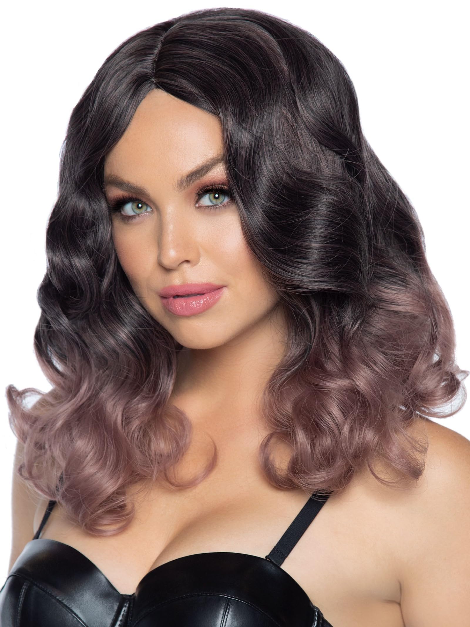 Leg Avenue Curly Ombre Long Bob Wig, 300 g