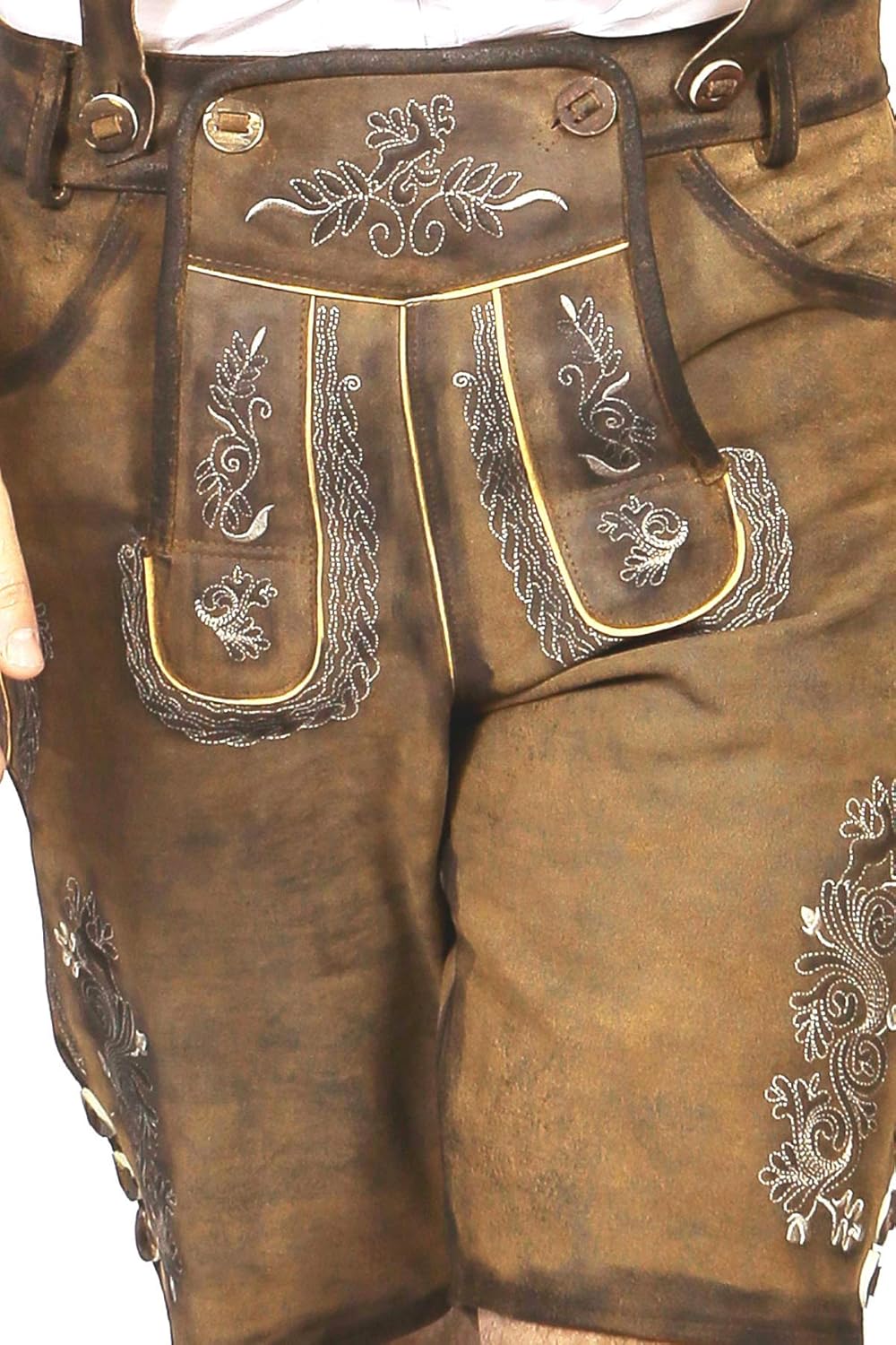 Oktoberfest Bavarian Short Lederhosen Men | Traditional Authentic German Outfit: Clothing