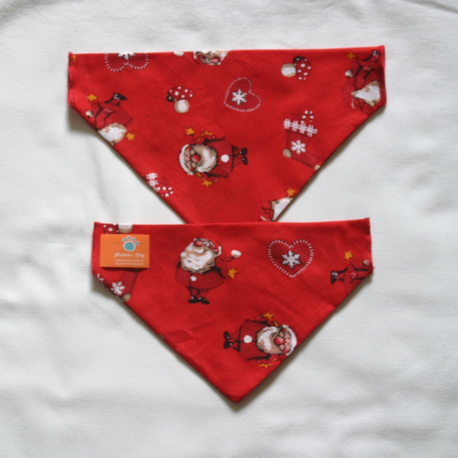 Premier Dog Father Christmas Dog Bandana - Slips Onto Your Dogs Collar - Large