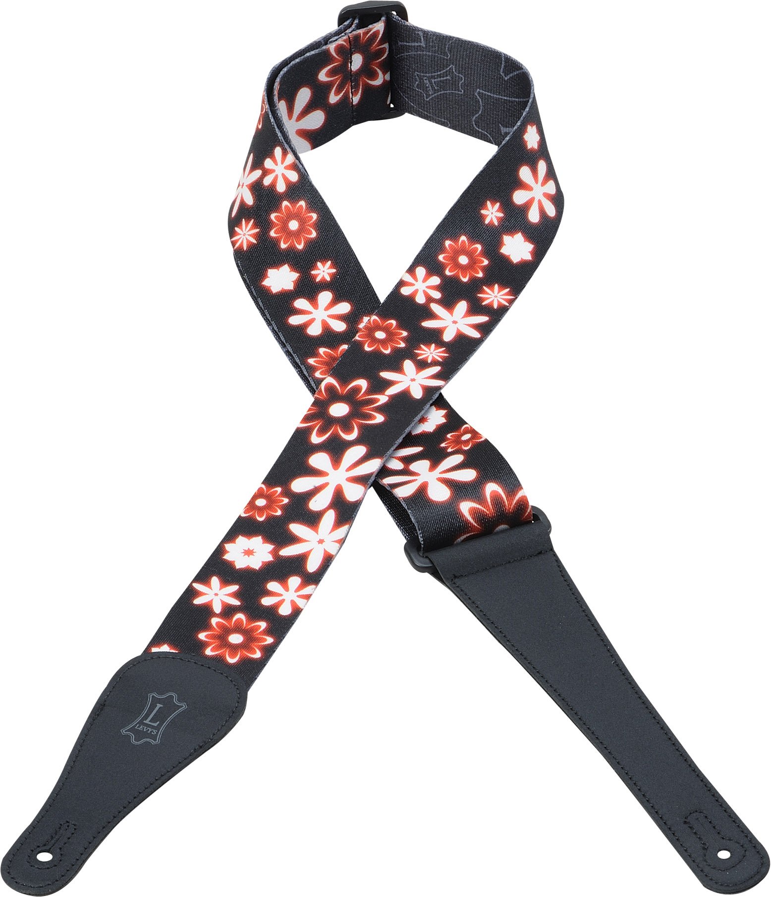 Levy's MPD2-003 Sublimation Series 2 inch Polyester Guitar Straps - Flowers