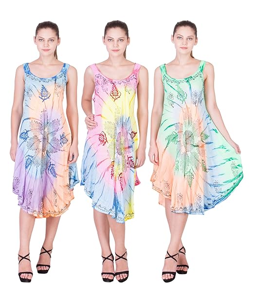 Multicolored Maxi Dress for Women Maternity Dresses- Pack of 3