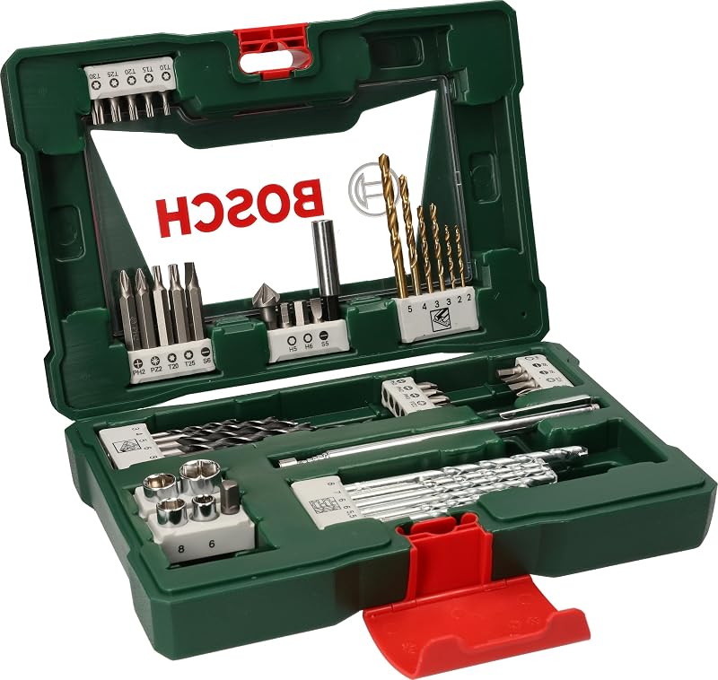 Bosch 48 Pc Titanium Drill and Screwdriver Bit Set V-Line Magnetic Rod